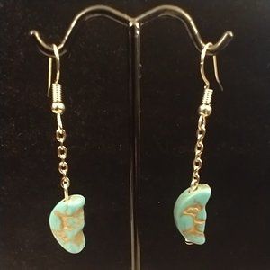 NWOT Half Moon Howlite Earrings